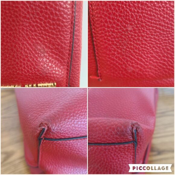 Vintage Steve Madden Red Faux Leather Handbag Shoulder Bag Crossbody Bag Purse - Picture 10 of 10